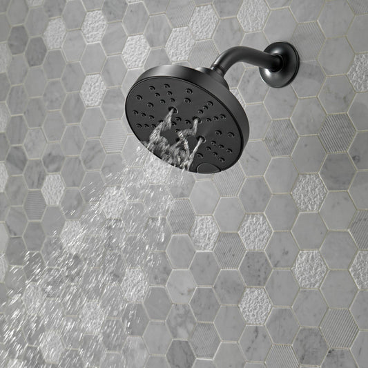 Delta Universal Showering H2Okinetic 5-Setting Contemporary Raincan Shower Head - 52668