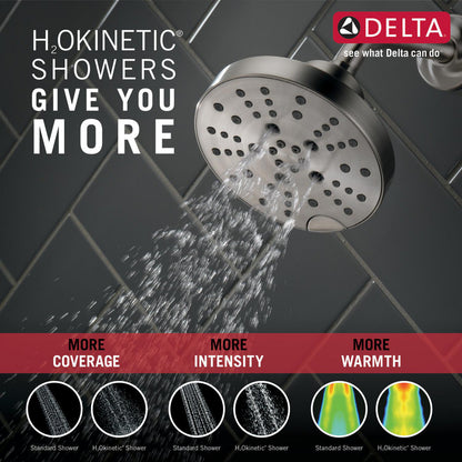 Delta Universal Showering H2Okinetic 5-Setting Contemporary Raincan Shower Head - 52668