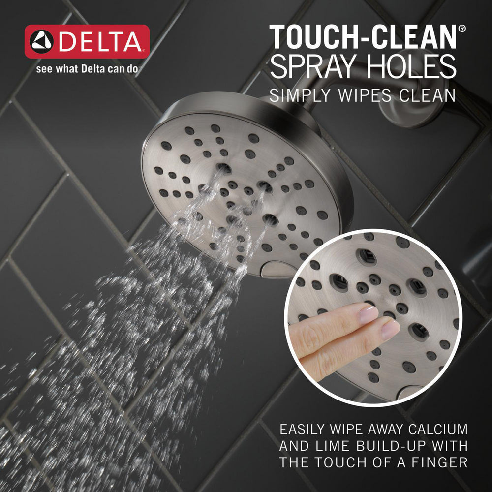 Delta Universal Showering H2Okinetic 5-Setting Contemporary Raincan Shower Head - 52668