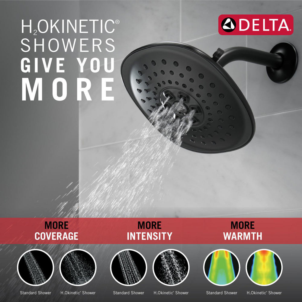 Pomme de douche pluie 3 réglages Delta Universal Showering H2Okinetic - 52686
