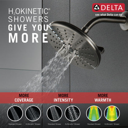 Pomme de douche pluie Delta Universal Showering H2Okinetic à 3 fonctions de 20 cm - 52688