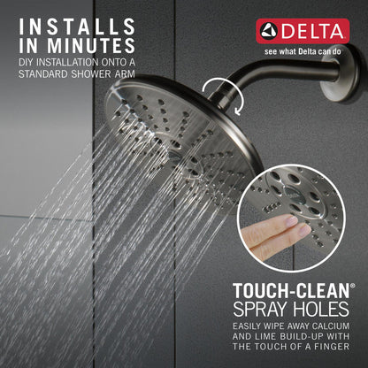 Pomme de douche pluie Delta Universal Showering H2Okinetic à 3 fonctions de 20 cm - 52688