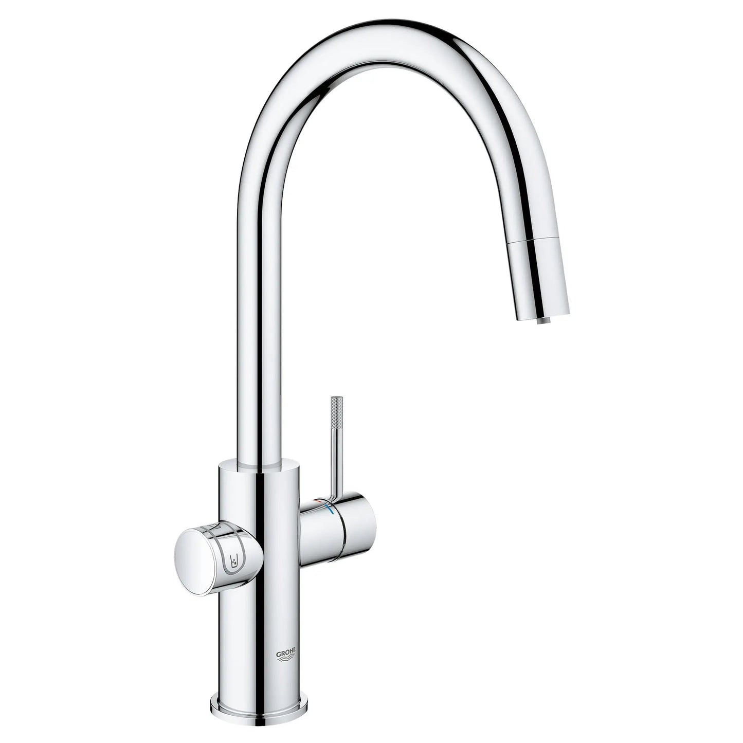 Grohe Blue Single-Handle Pull Down Kitchen Faucet Single Spray with Chilled & Sparkling Water