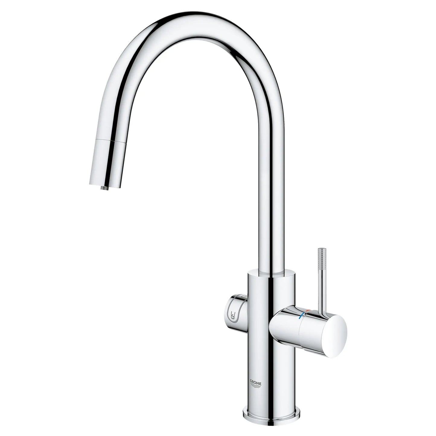 Grohe Blue Single-Handle Pull Down Kitchen Faucet Single Spray with Chilled & Sparkling Water