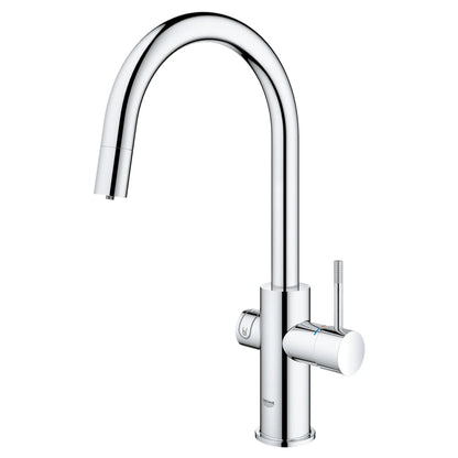 Grohe Blue Single-Handle Pull Down Kitchen Faucet Single Spray with Chilled & Sparkling Water