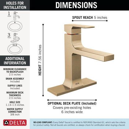 Delta Velum Single Handle Bathroom Faucet - 537