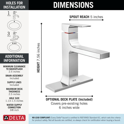 Delta Velum Single Handle Bathroom Faucet - 537