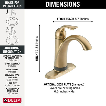 Delta Lahara Touch2O Bathroom Faucet with Touchless Technology - 538