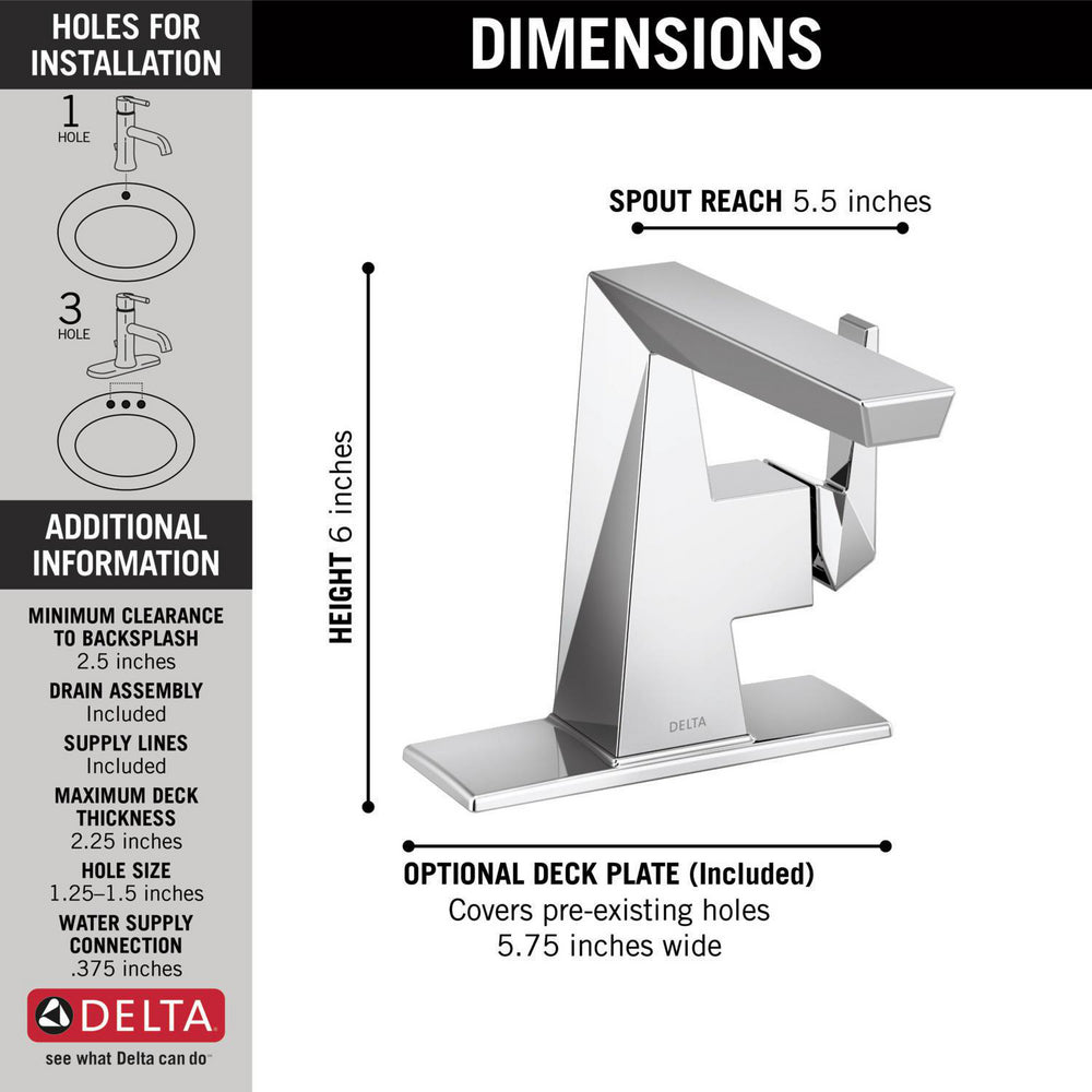 Delta Trillian Single Handle Bathroom Faucet