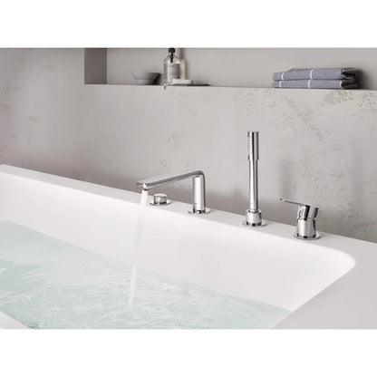 Grohe Lineare 4-Hole Single-Handle Deck Mount Roman Tub Faucet with (1.75 gpm) Hand Shower - 19577