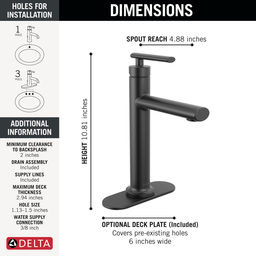 Delta Altado Single Handle Bathroom Faucet - 5442