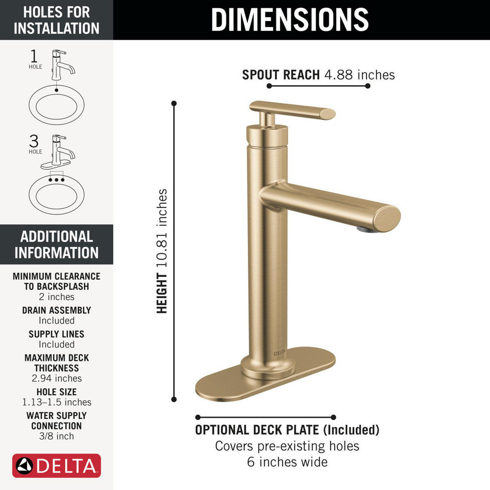 Delta Altado Single Handle Bathroom Faucet - 5442