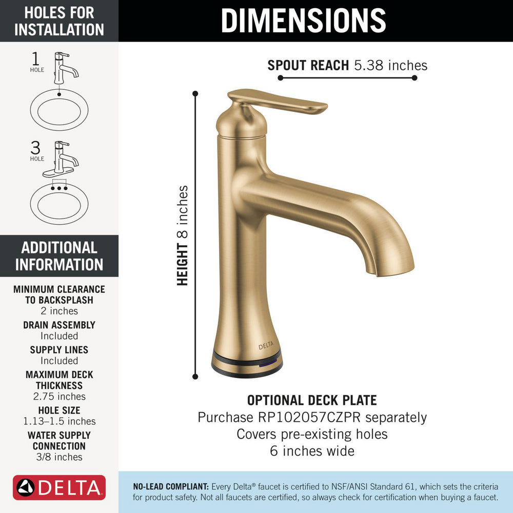 Delta 545T Bonacci Champagne Bronze - specifications