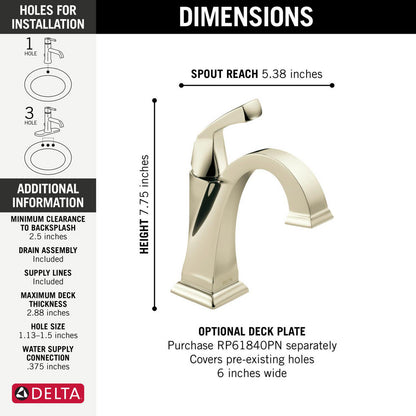 Delta Single Handle Bathroom Faucet - 551
