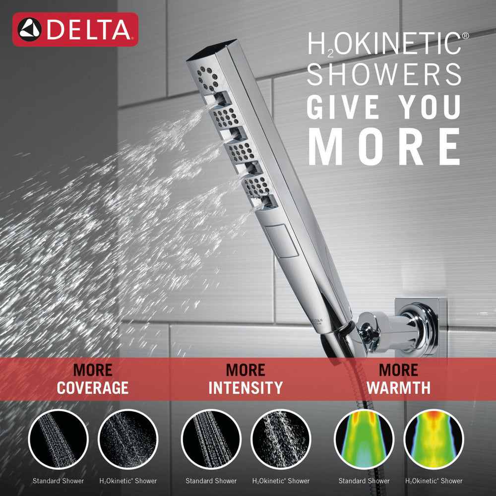 Delta H2Okinetic 4-Setting Wall Mount Hand Shower - 55140