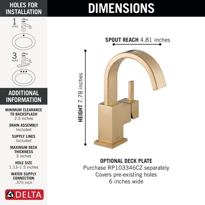 Delta Single Handle Bathroom Faucet - 553LF