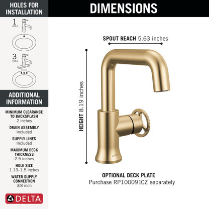 Delta Trinsic Single Handle Bathroom Faucet - 5547HAR