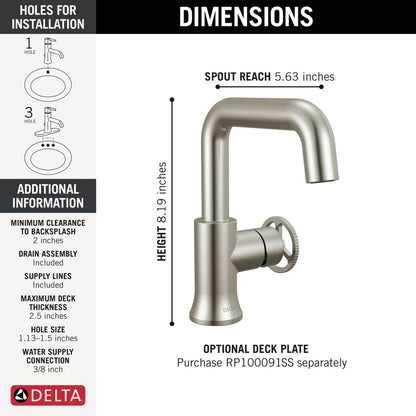 Delta Trinsic Single Handle Bathroom Faucet - 5547HAR