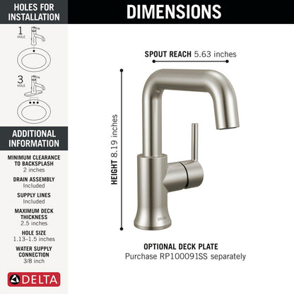 Delta Trinsic Single Handle Bathroom Faucet - 554HAR