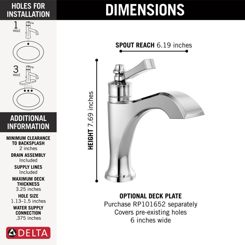 Delta Dorval Single Handle Bathroom Faucet - 556