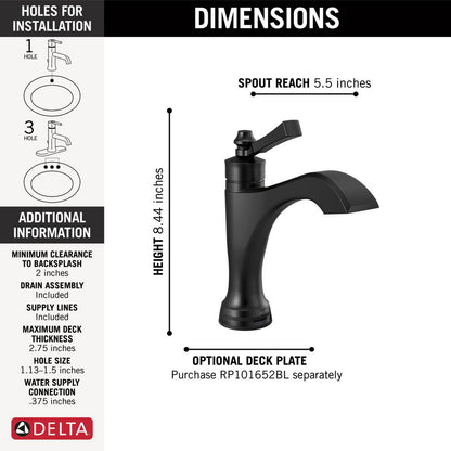 Robinet de salle de bain Delta Dorval Touch2O avec technologie sans contact - 556T