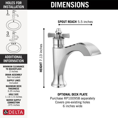 Robinet de salle de bain monotrou Delta Dorval - 557