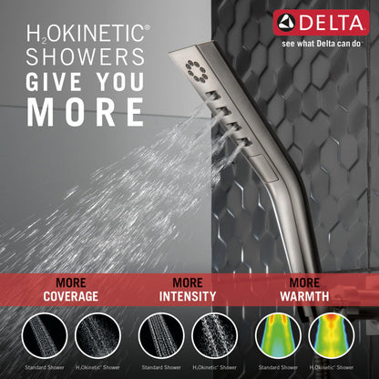 Douchette murale H2Okinetic Delta Universal Showring à 3 réglages - 55799