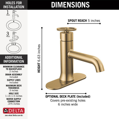 Robinet de salle de bain Delta Trinsic à poignée unique - 558