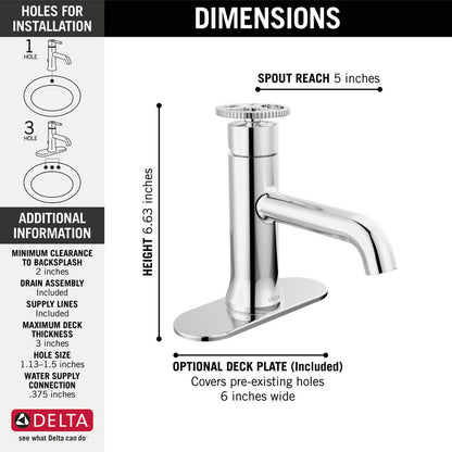 Robinet de salle de bain Delta Trinsic à poignée unique - 558
