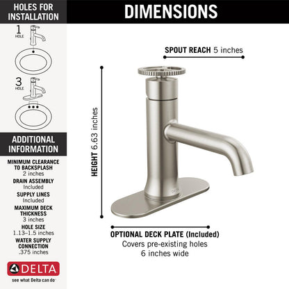 Robinet de salle de bain Delta Trinsic à poignée unique - 558