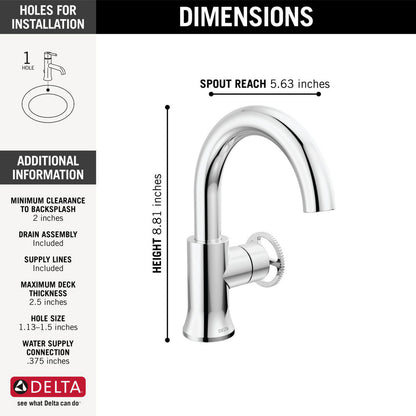 Robinet de salle de bain Delta Trinsic à poignée unique - 558HAR