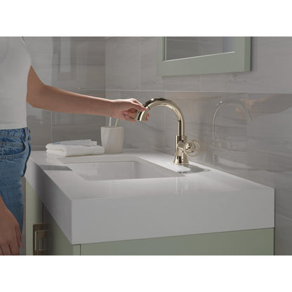 Robinet de salle de bain à poignée unique avec douchette extractible Delta Trinsic - 558HAR-PNPD