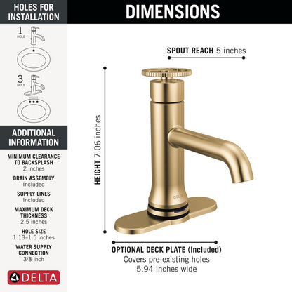 Robinet de salle de bain Delta Trinsic Touch2O avec technologie sans contact - 558T
