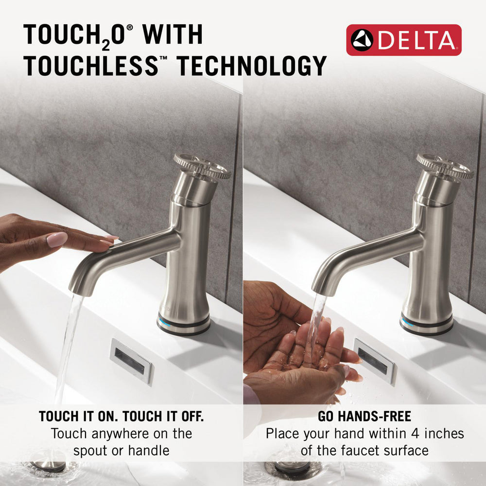 Robinet de salle de bain Delta Trinsic Touch2O avec technologie sans contact - 558T