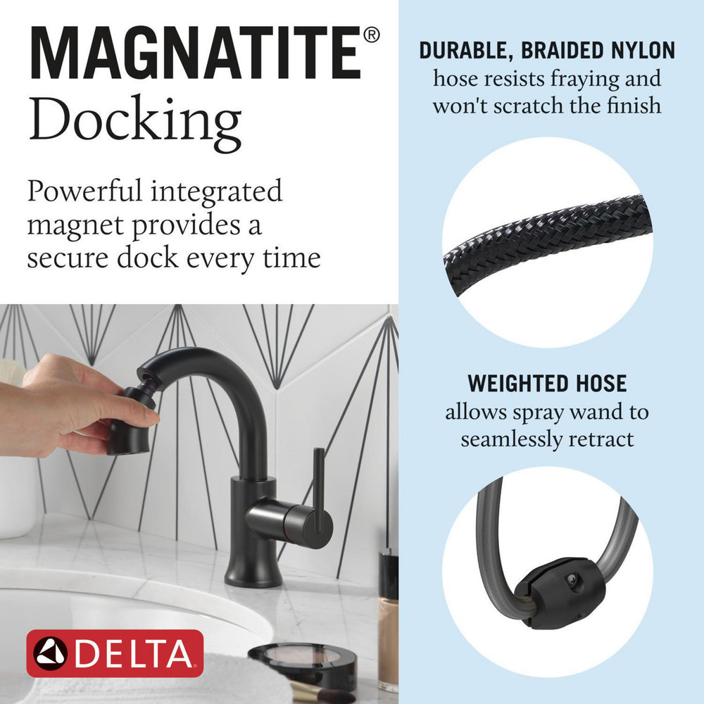 Robinet de salle de bain Delta Trinsic à poignée unique et douchette extractible - 559HAR