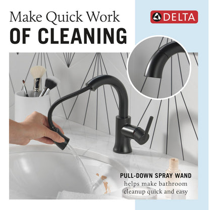 Robinet de salle de bain Delta Trinsic à poignée unique et douchette extractible - 559HAR