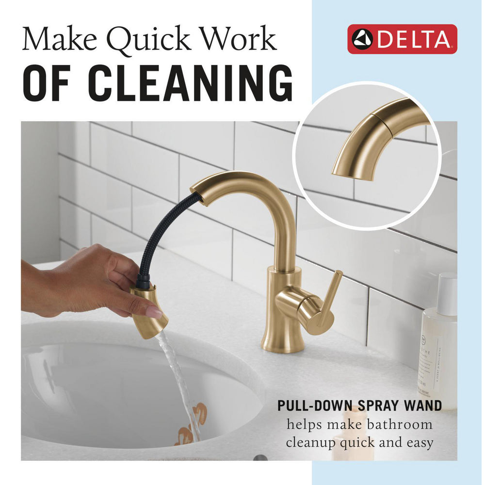 Robinet de salle de bain Delta Trinsic à poignée unique et douchette extractible - 559HAR