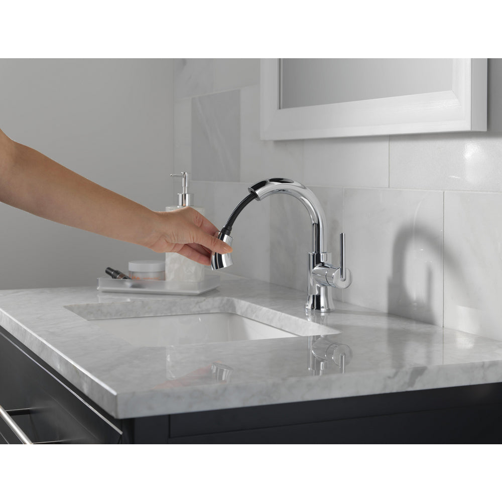 Robinet de salle de bain Delta Trinsic à poignée unique et douchette extractible - 559HAR