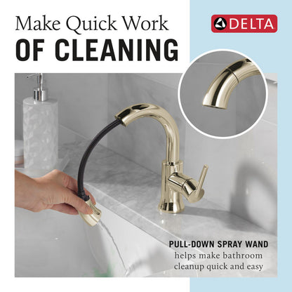 Robinet de salle de bain Delta Trinsic à poignée unique et douchette extractible - 559HAR