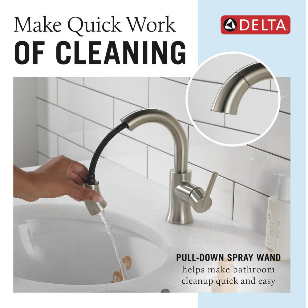 Robinet de salle de bain Delta Trinsic à poignée unique et douchette extractible - 559HAR