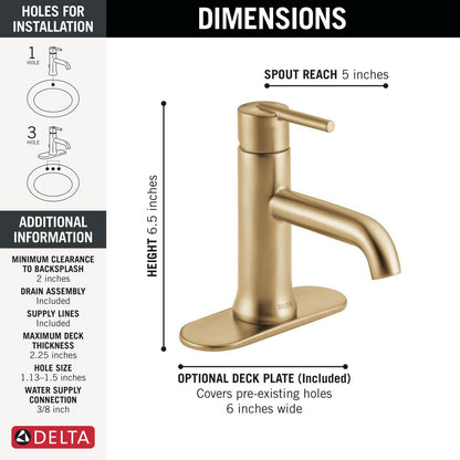 Mitigeur de lavabo monotrou Delta Trinsic - 559LF