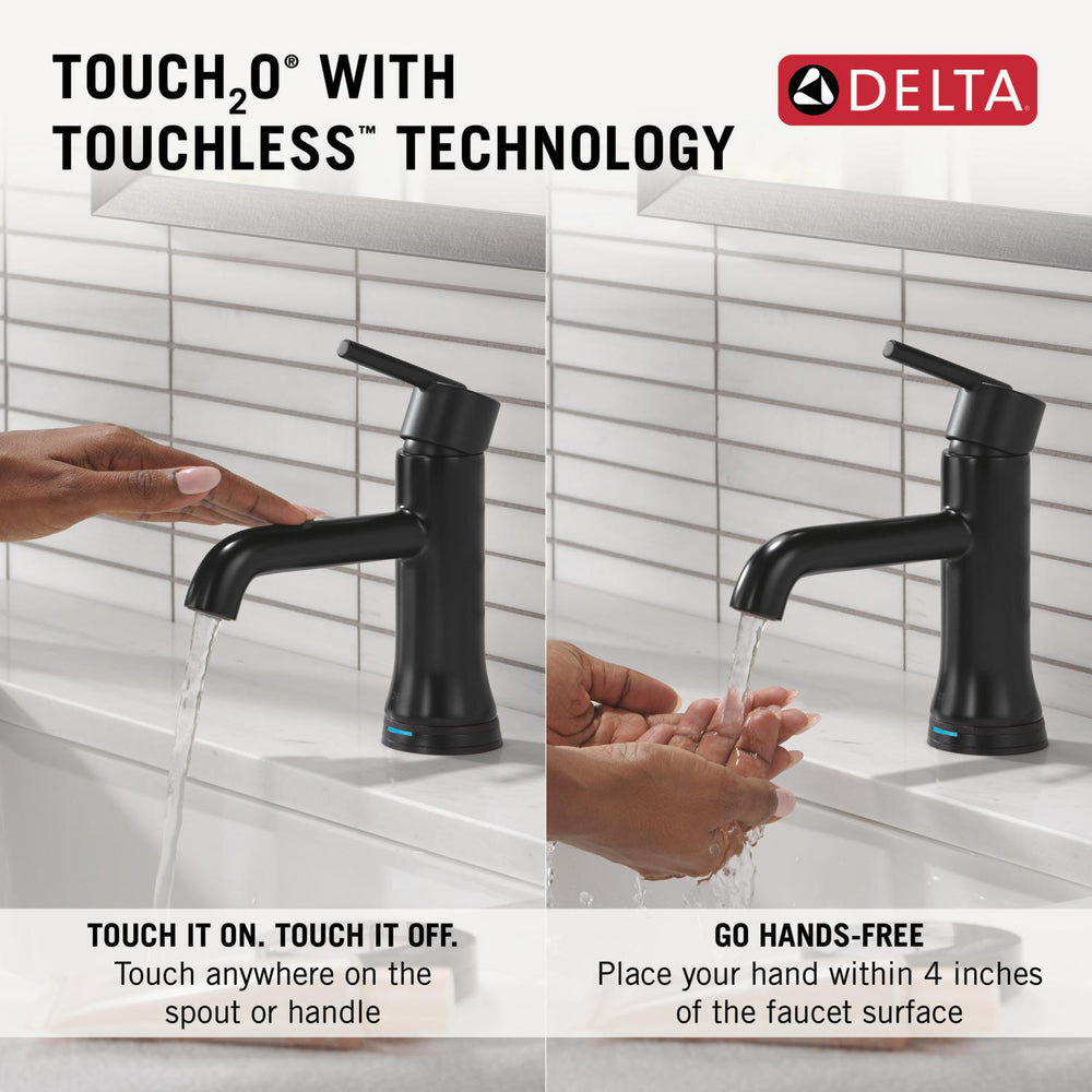 Robinet de salle de bain Delta Trinsic Touch2O avec technologie sans contact - 559TLF
