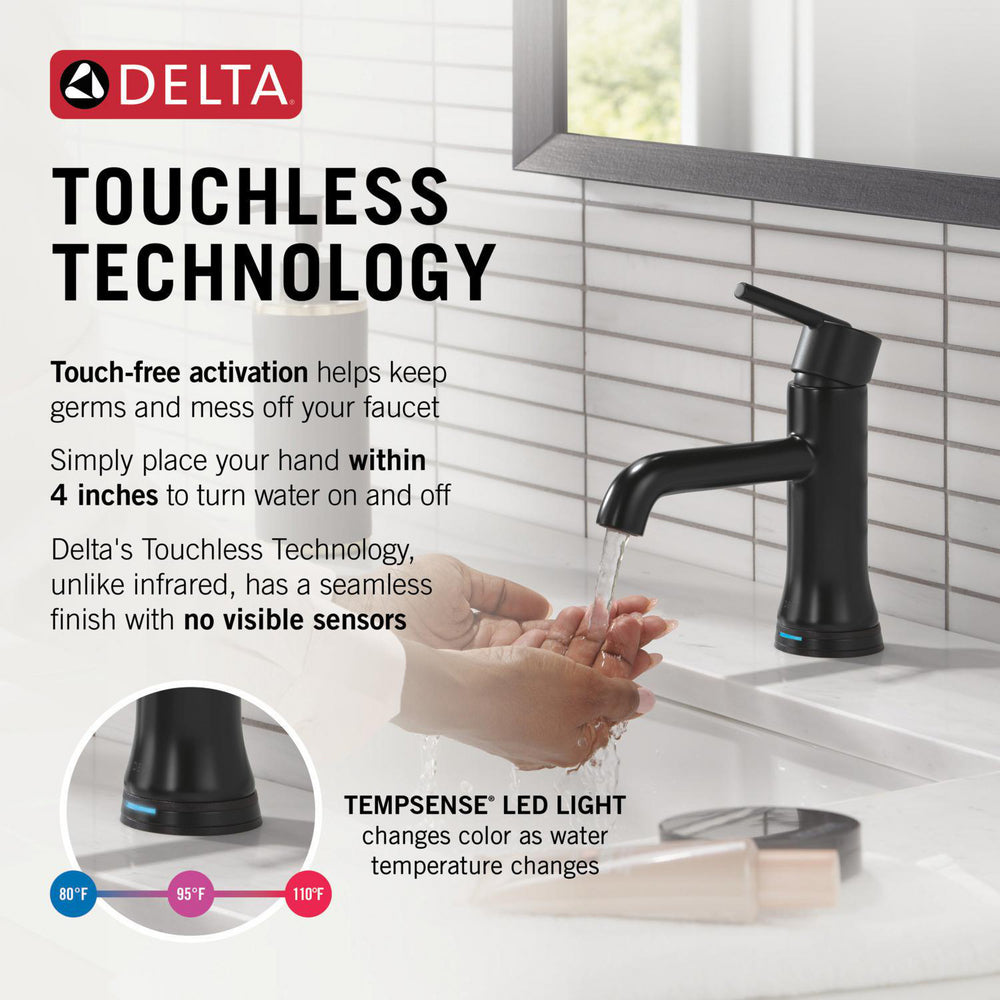 Robinet de salle de bain Delta Trinsic Touch2O avec technologie sans contact - 559TLF