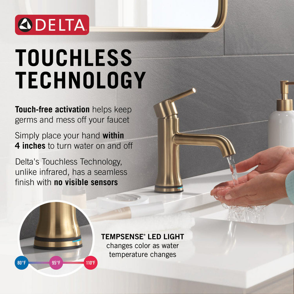 Robinet de salle de bain Delta Trinsic Touch2O avec technologie sans contact - 559TLF