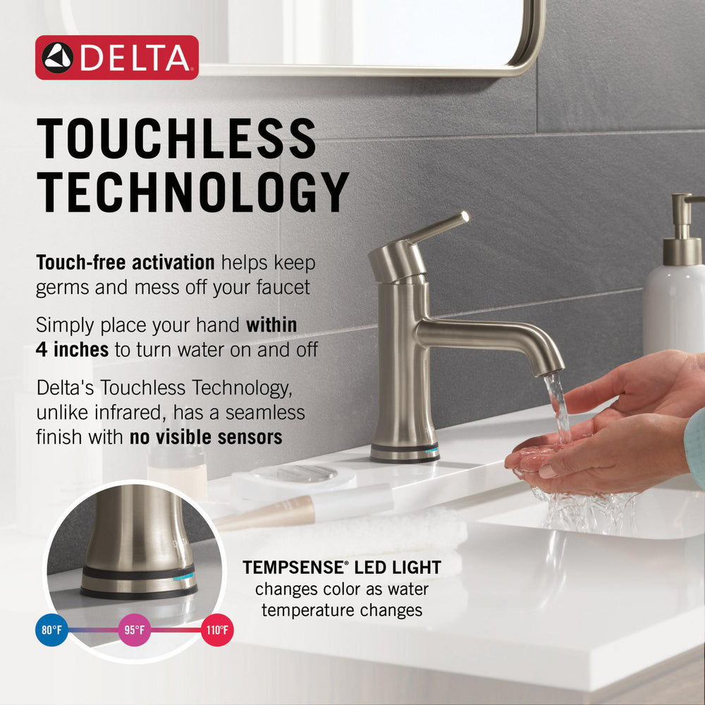 Robinet de salle de bain Delta Trinsic Touch2O avec technologie sans contact - 559TLF