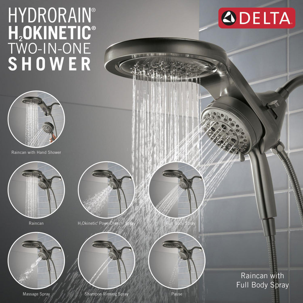Delta Universal Showering HydroRain à 6 fonctions avec ProClean 1,75 GPM - 56000