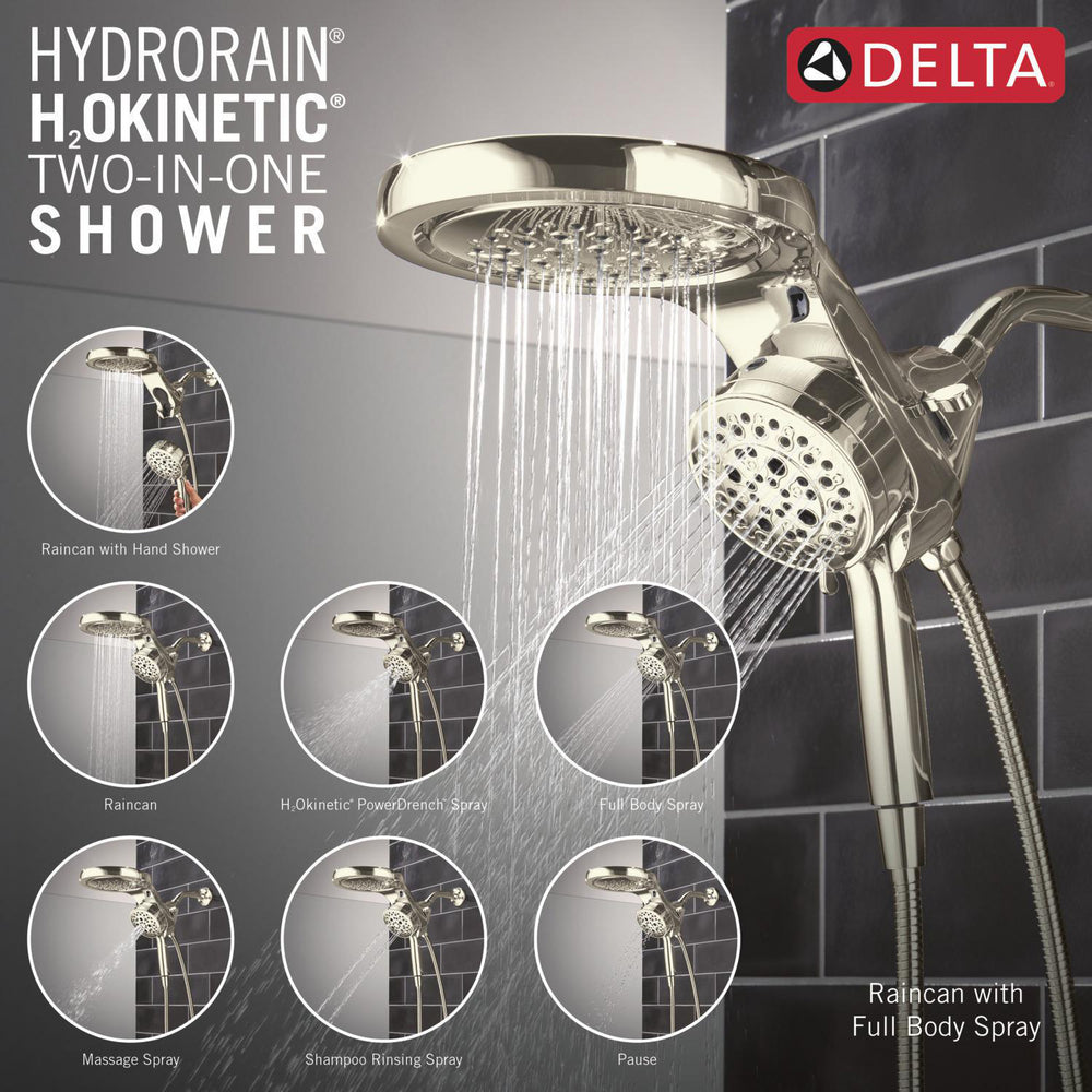 Douche universelle Delta HydroRain à 6 fonctions avec ProClean - 56000