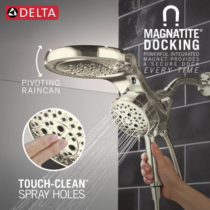 Delta Universal Showering HydroRain à 6 fonctions avec ProClean 1,75 GPM - 56000