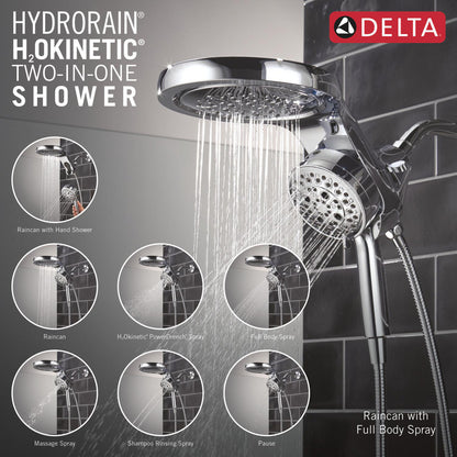 Douche universelle Delta HydroRain à 6 fonctions avec ProClean - 56000