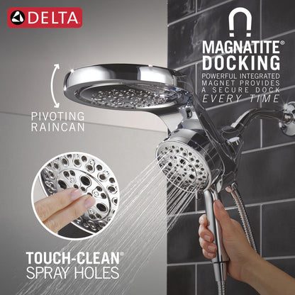 Douche universelle Delta HydroRain à 6 fonctions avec ProClean - 56000